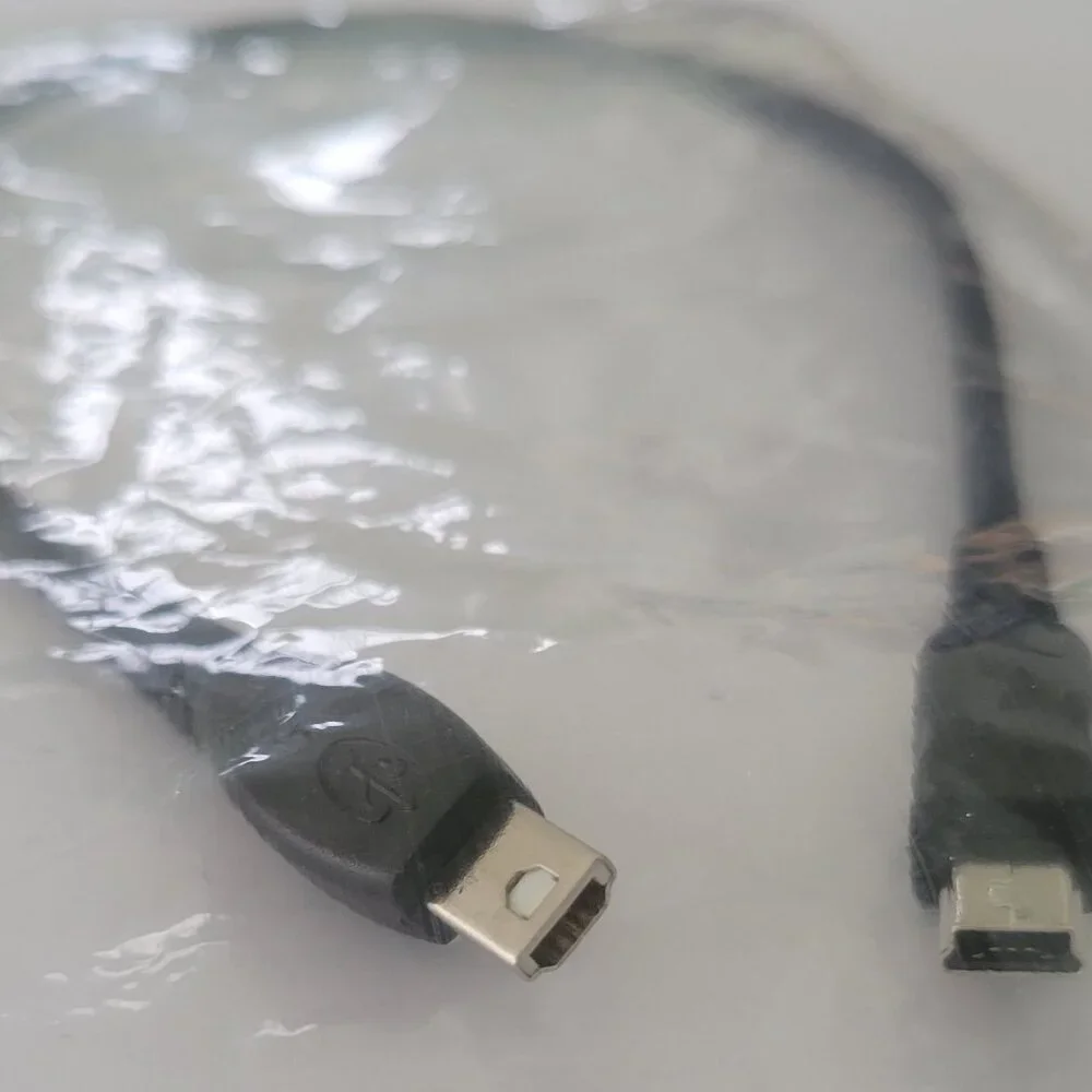 Short USB 2.0 Type-B Male to Mini-B 5-Pin Male Data Cable - Black